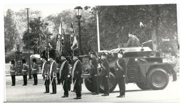 Irish Regiments Beat Retreat on Horse Guards Parade.