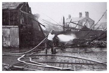 1 R IRISH firefighting in Manchester on Operation BURBERRY